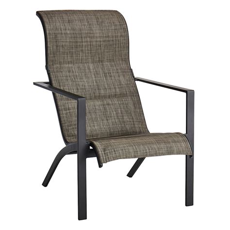 black metal fabric padded sling chair with ottoman|outdoor reclining chair with ottoman.